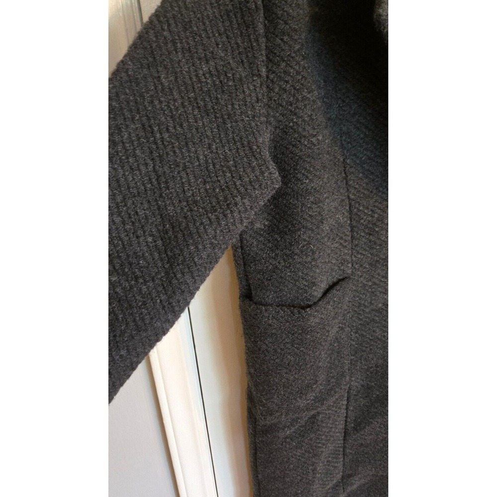 Banana Republic Wool Blend Coat Gray NWT $180 Women's Knit Twill Coat - SIZE L - Picture 6 of 11